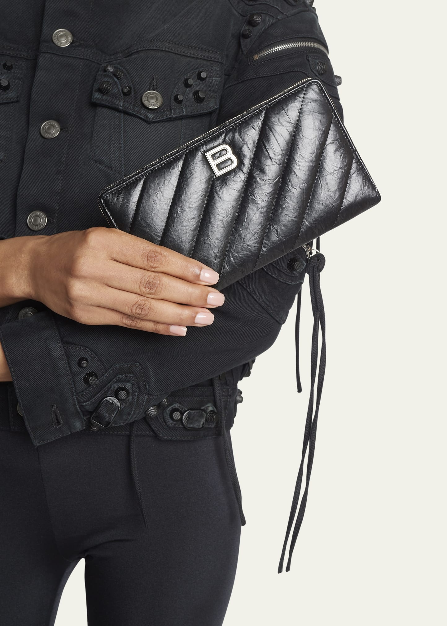 Crush Zip Quilted Continental Wallet - 2