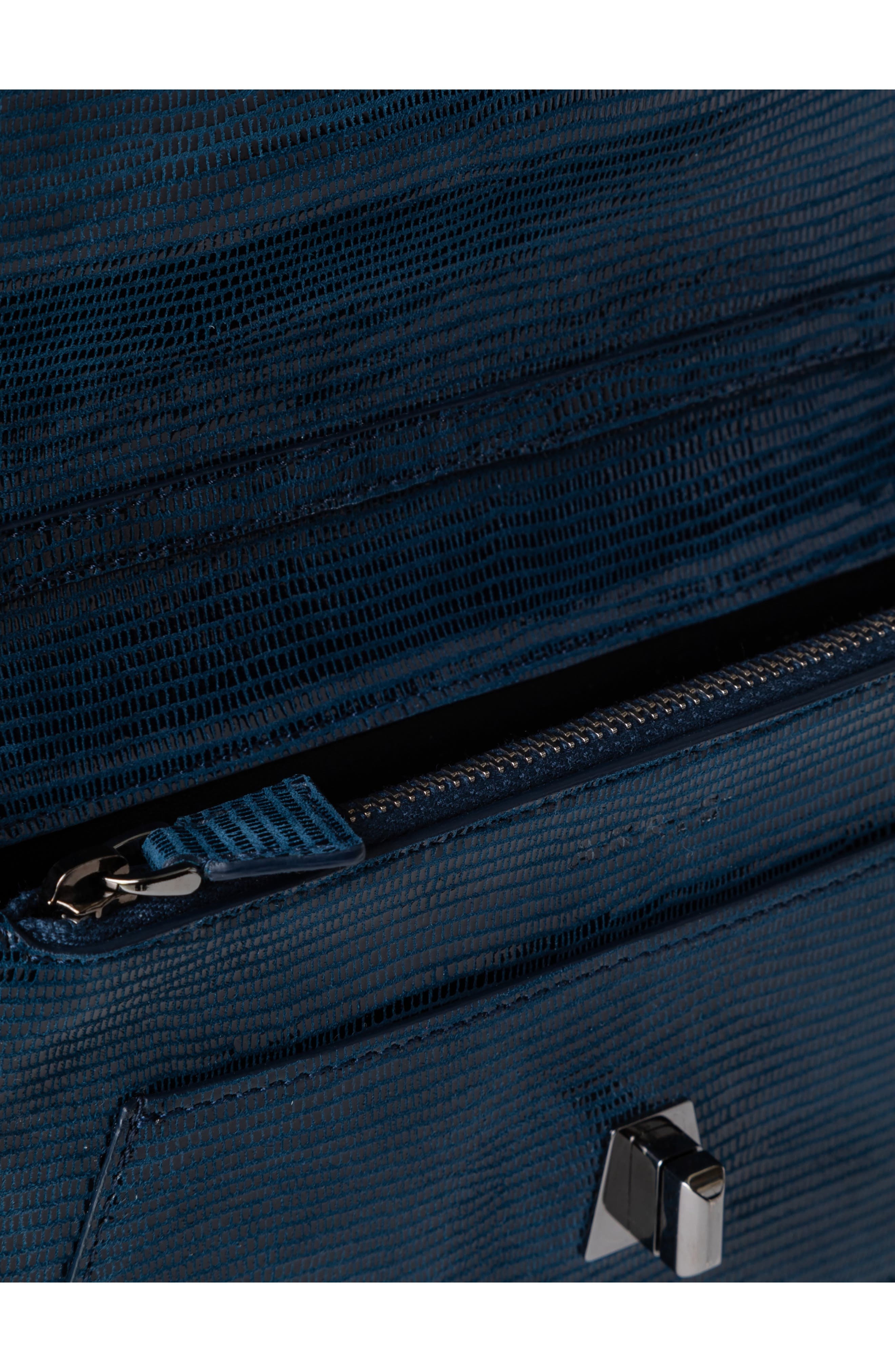 Akris Anouk Lizard Embossed Suede Crossbody Bag in 778 Admiral Blue at Nordstrom - 3