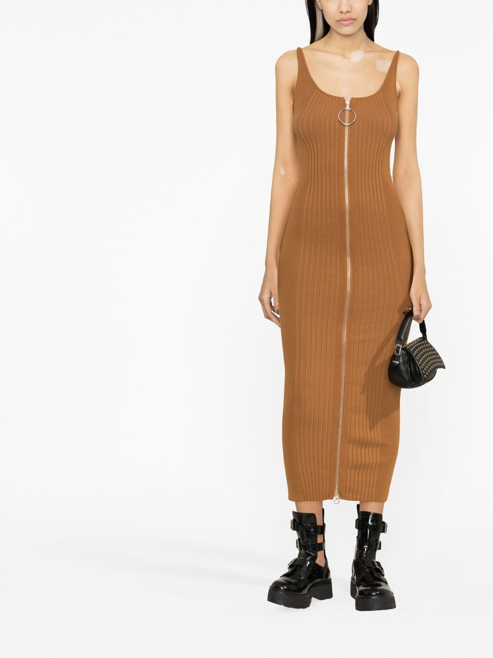 sleeveless knitted dress - 2