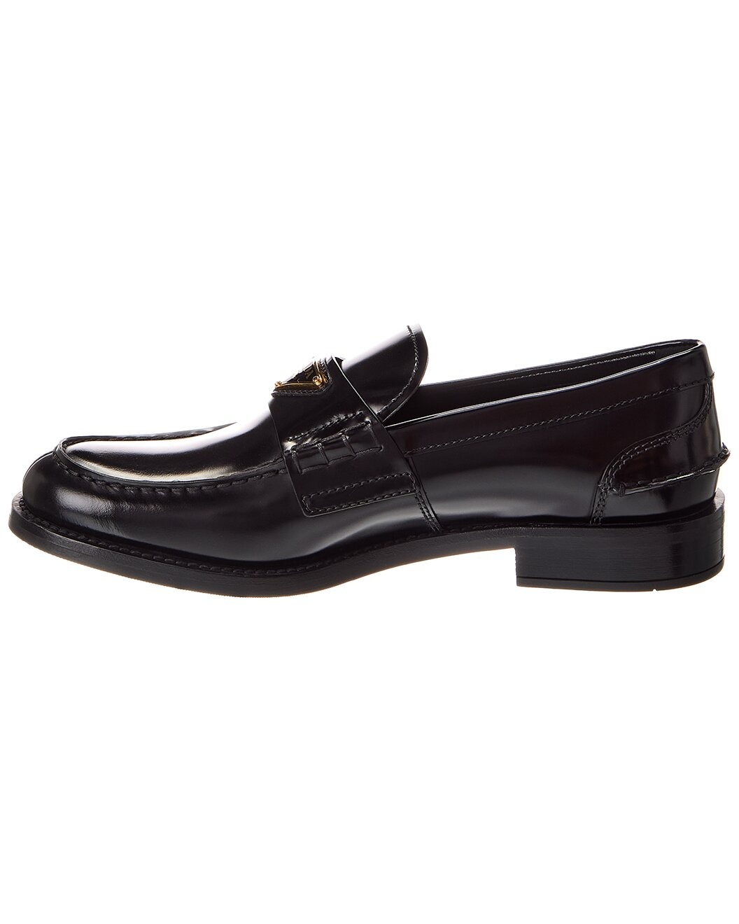 Prada Logo Brushed Leather Loafer - 2