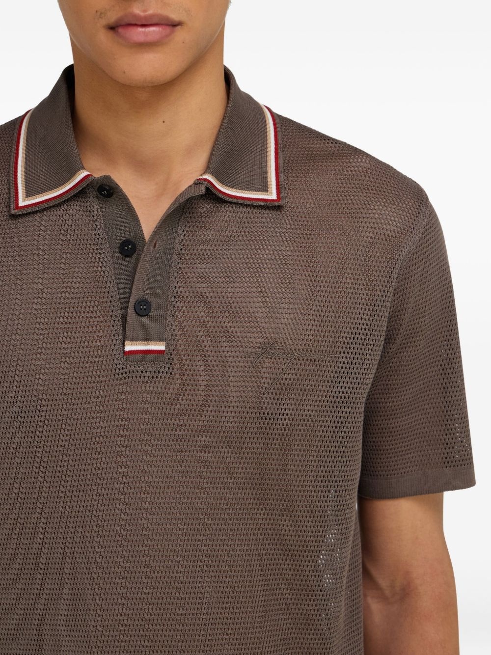 logo-embroidered polo shirt - 5