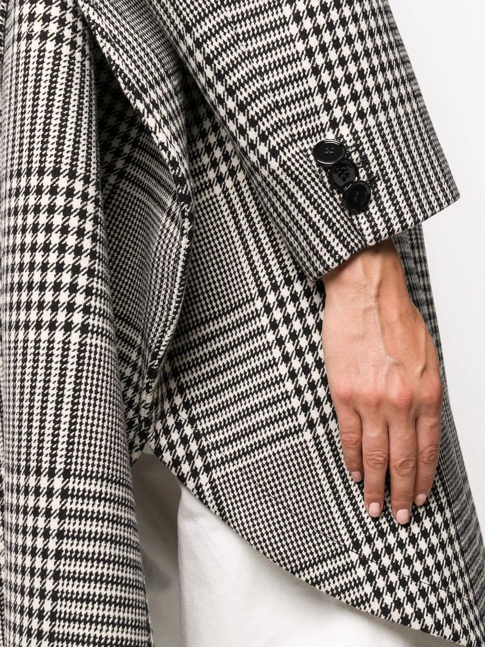 oversized Prince of Wales check coat - 5