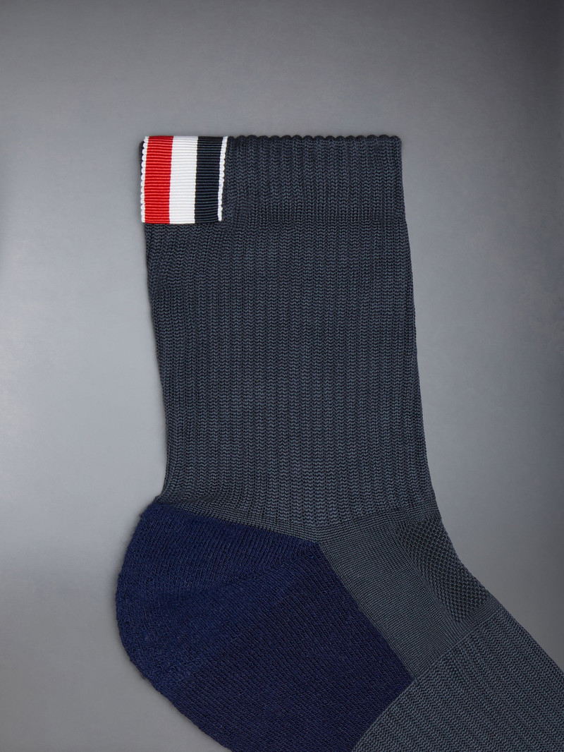 Thom Browne stripe-detail knitted ankle socks outlook