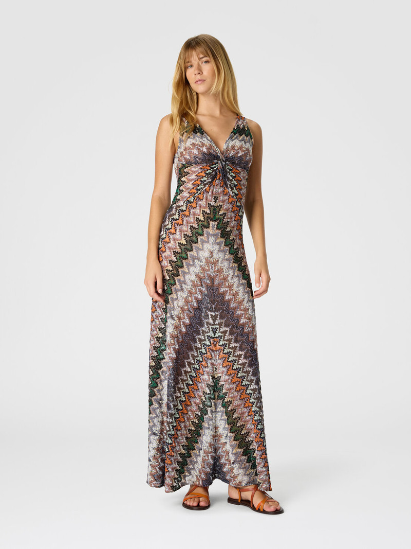 Missoni Sleeveless Gown with Tie Neckline outlook