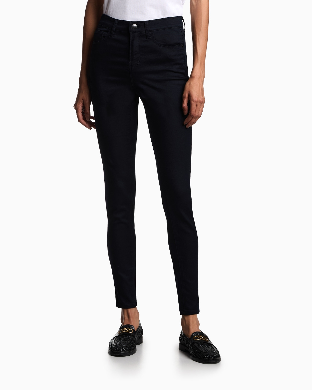 J20 high-waisted super-skinny leg jeans in stretch denim - 4