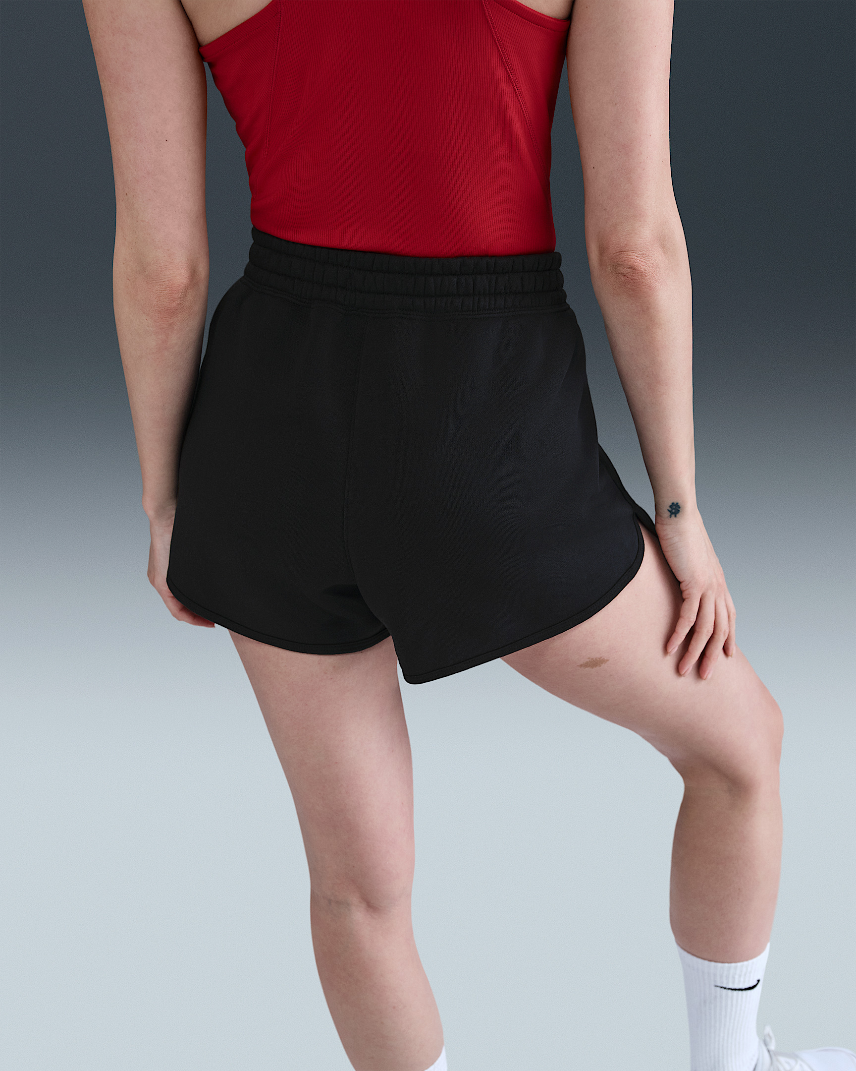 NikeCourt Heritage Women's Mid-Rise Fleece Tennis Shorts - 3