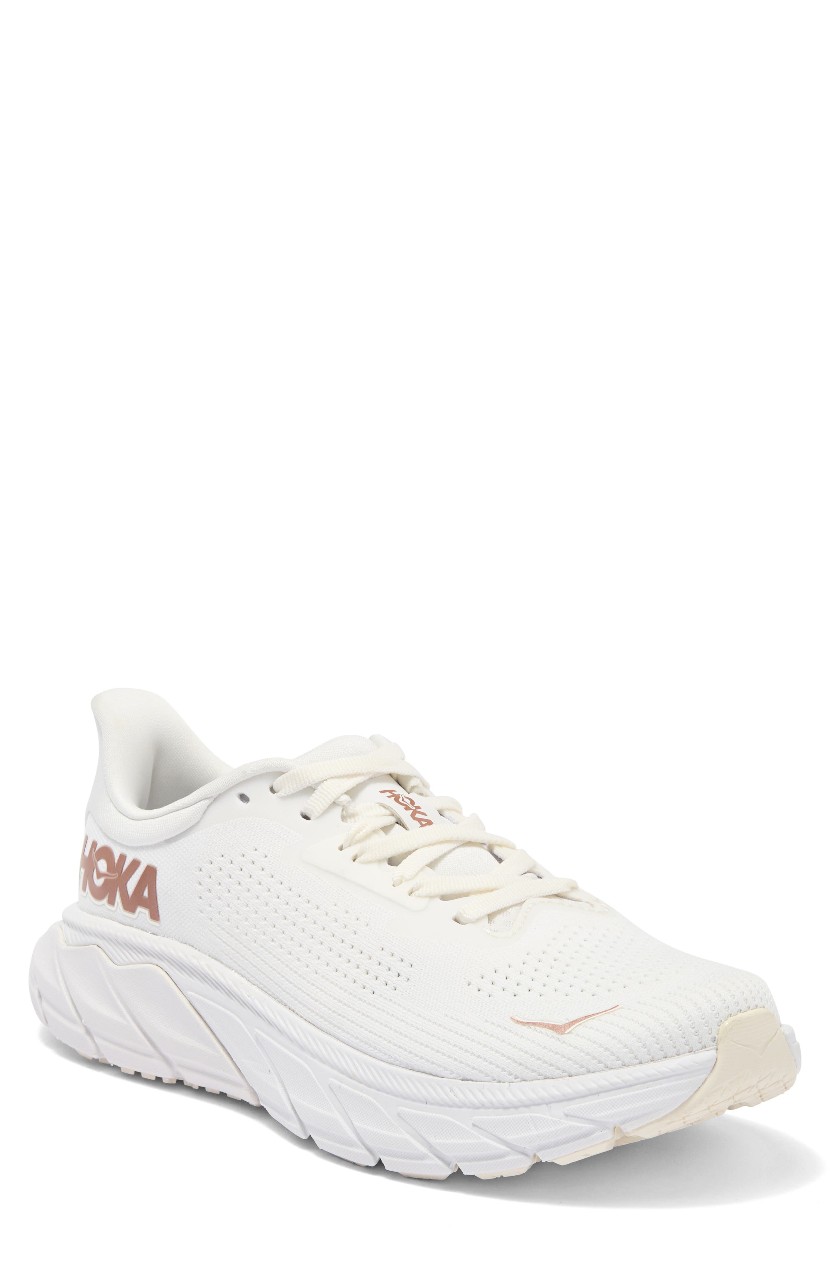 HOKA Arahi 7 Running Shoe in Blanc De Blanc /Rose Gold at Nordstrom - 1
