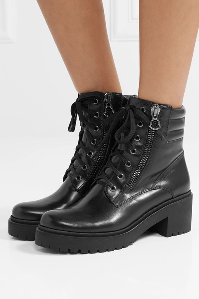 Moncler Viviane leather ankle boots outlook