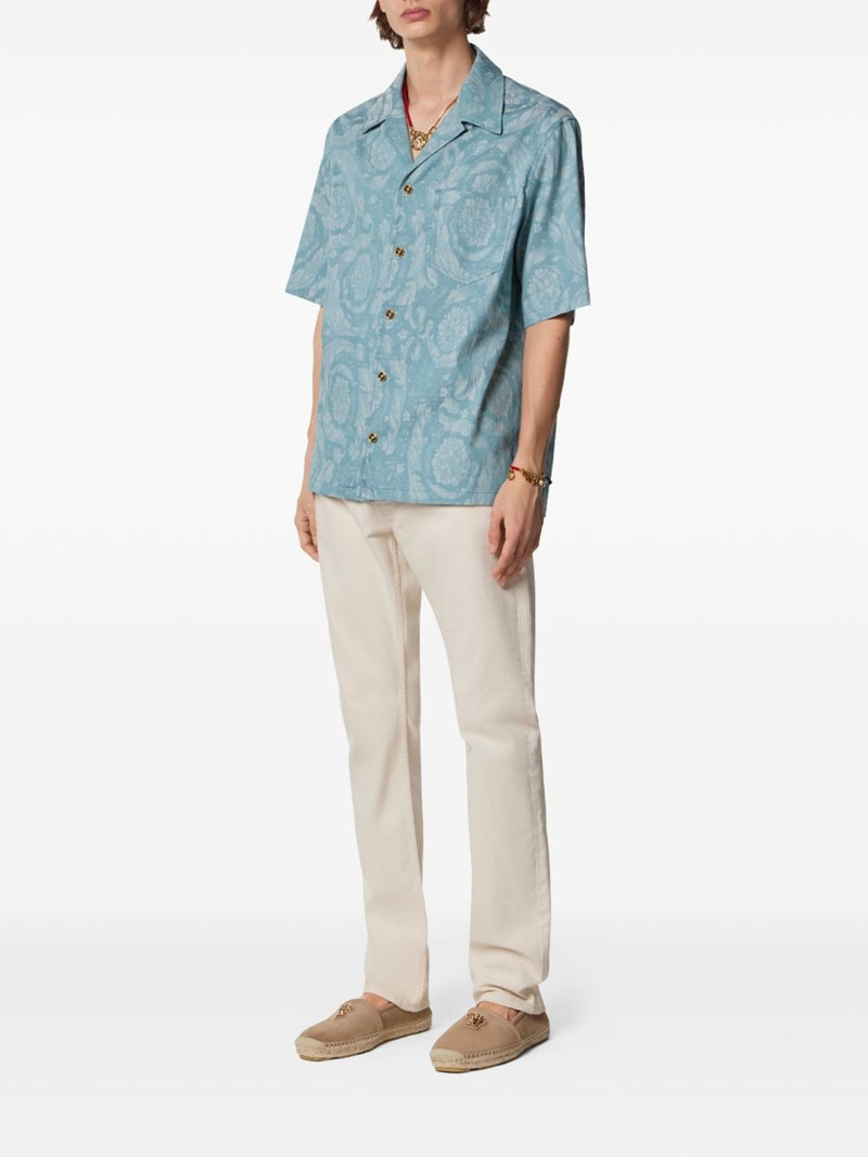 VERSACE Barocco-print short-sleeve shirt outlook