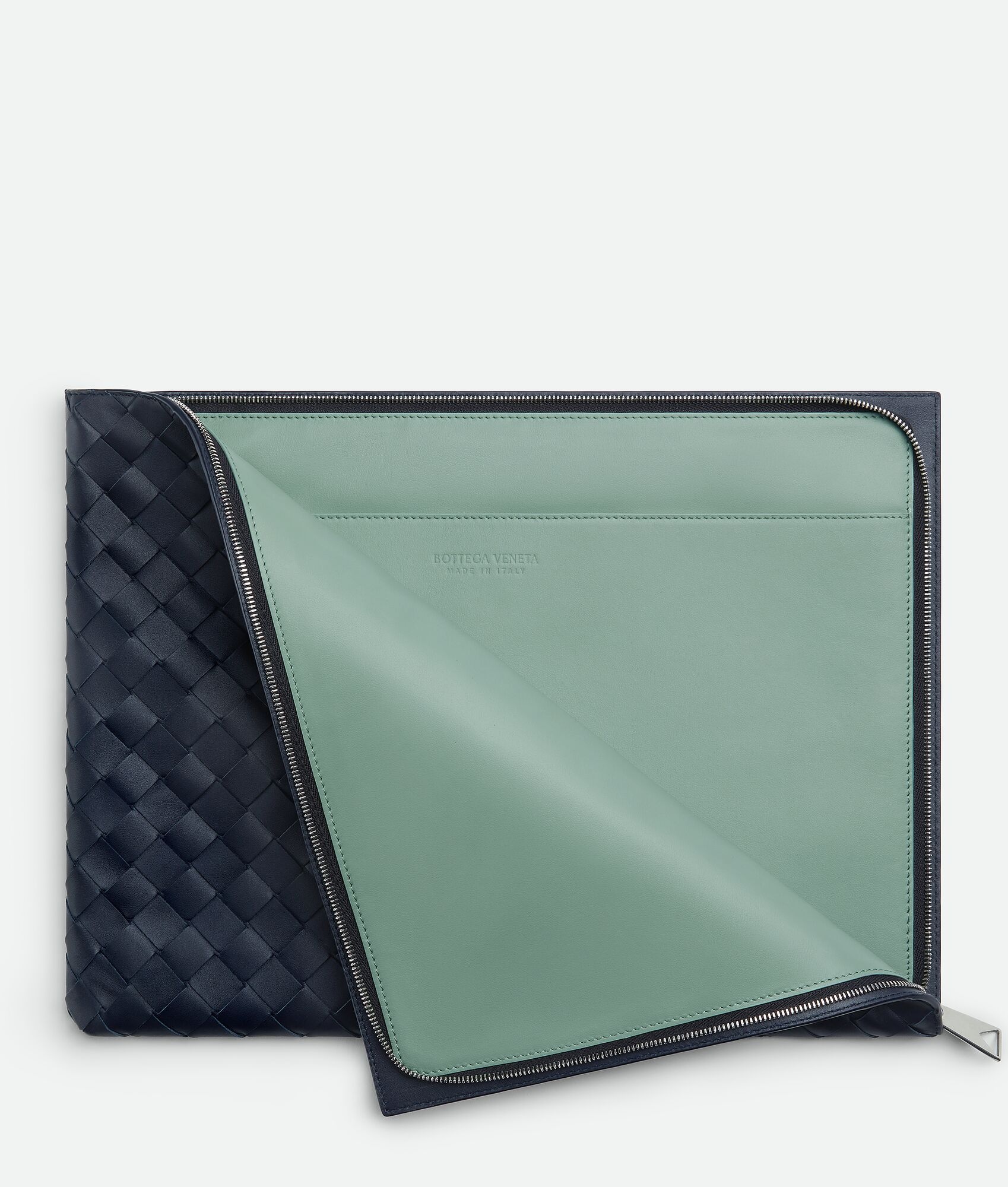 Intrecciato Half Zipped Pouch - 2