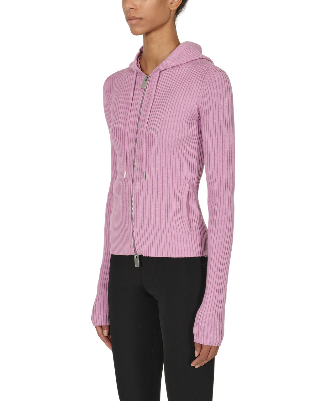RIBBED KNIT HOODIE - 3