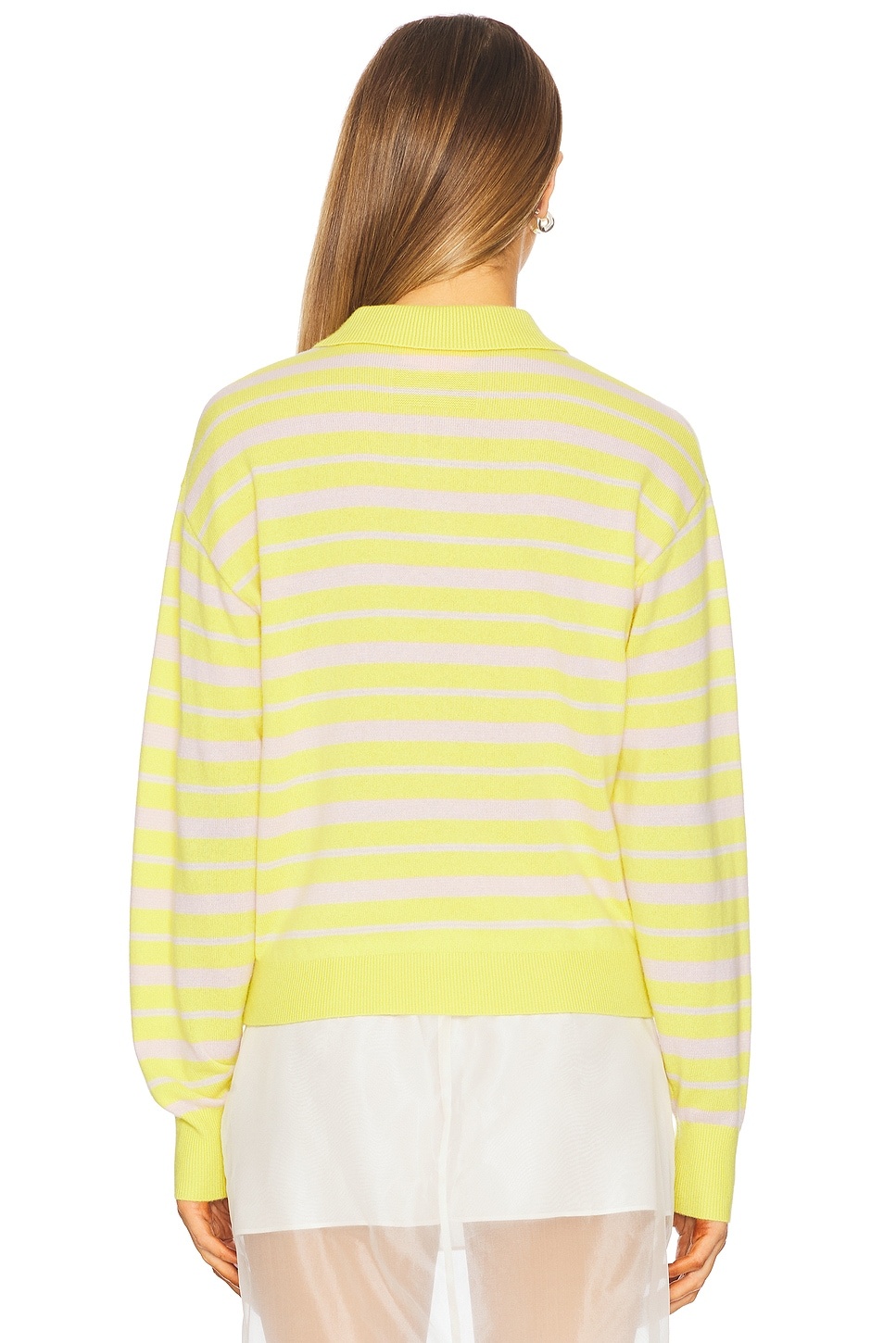 Collegiate Stripe Polo Cashmere Sweater - 3