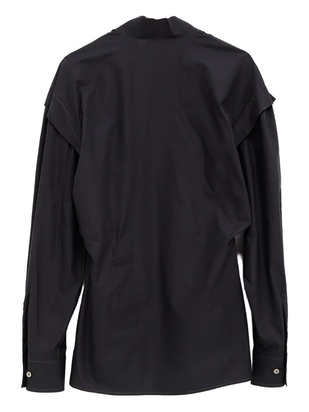 tie-neck long-sleeve blouse - 2