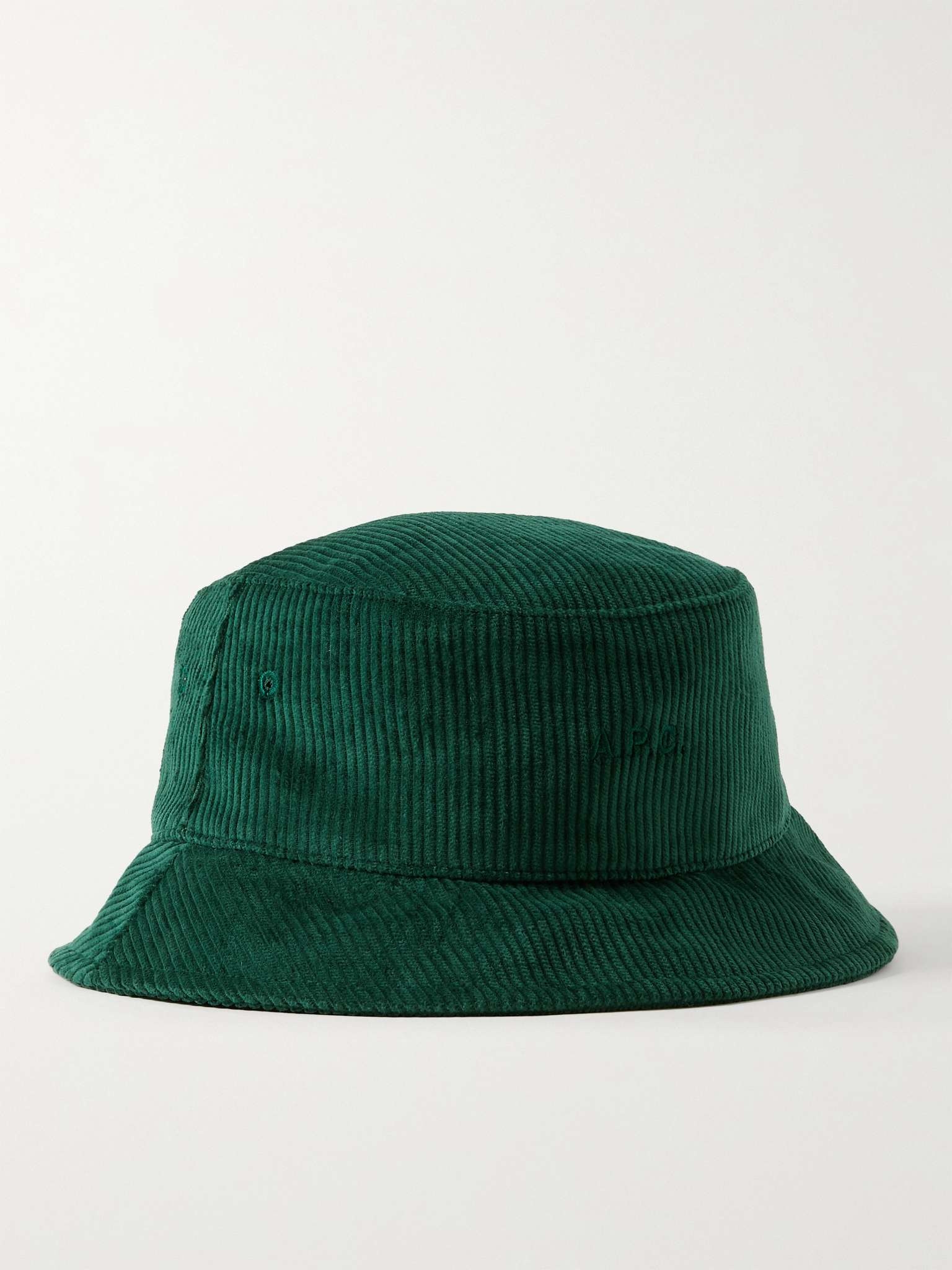 Logo-Embroidered Cotton-Corduroy Bucket Hat - 1