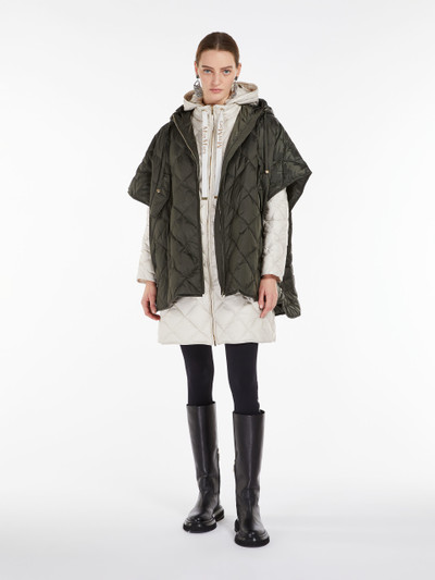 Max Mara TREMAN Cape with hood in water-repellent canvas outlook