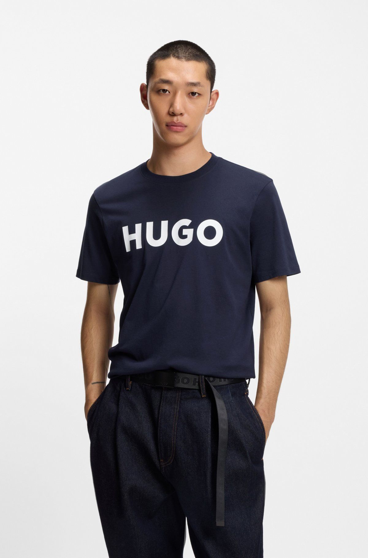 REGULAR-FIT T-SHIRT IN COTTON JERSEY WITH LOGO PRINT - 2