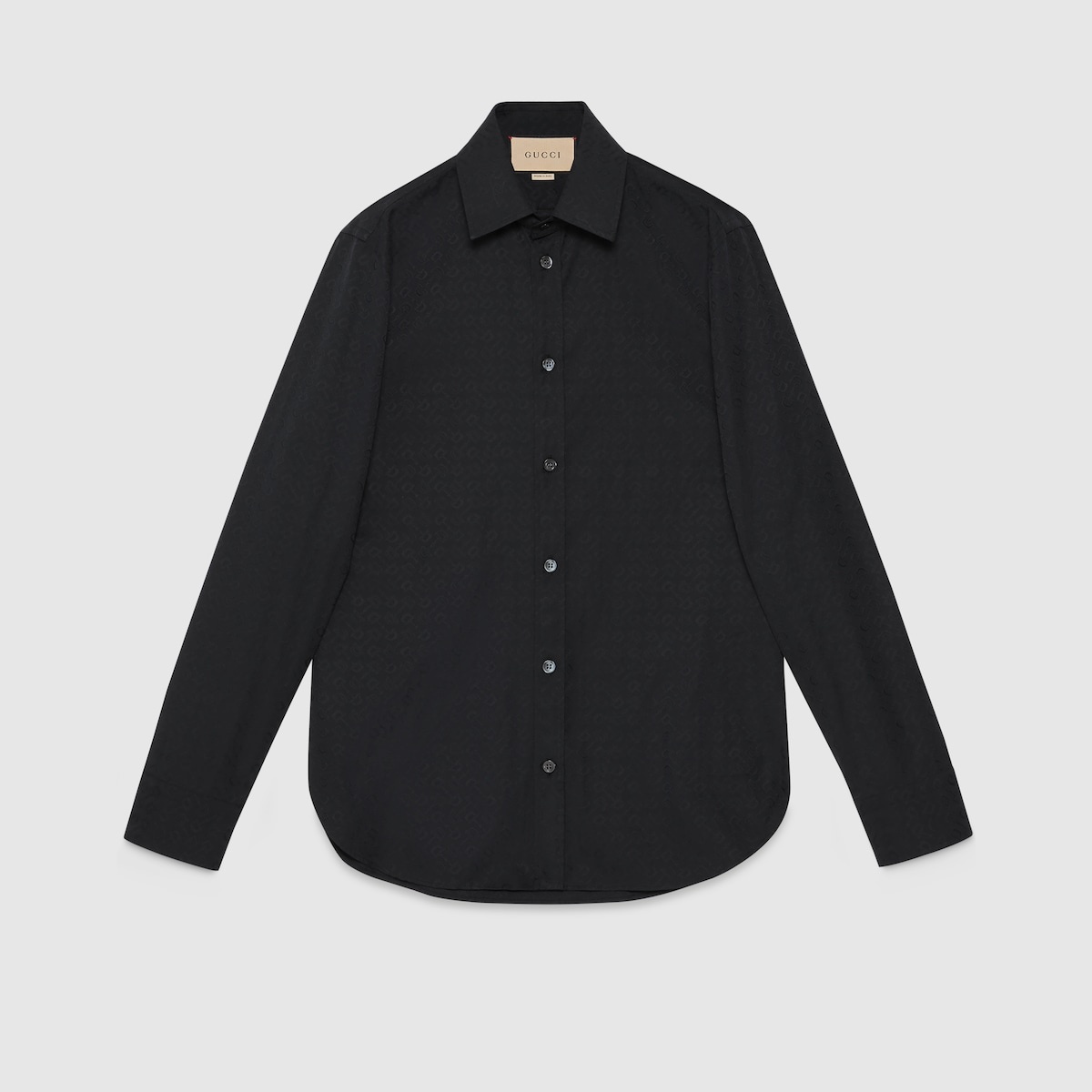 Horsebit cotton jacquard shirt - 1