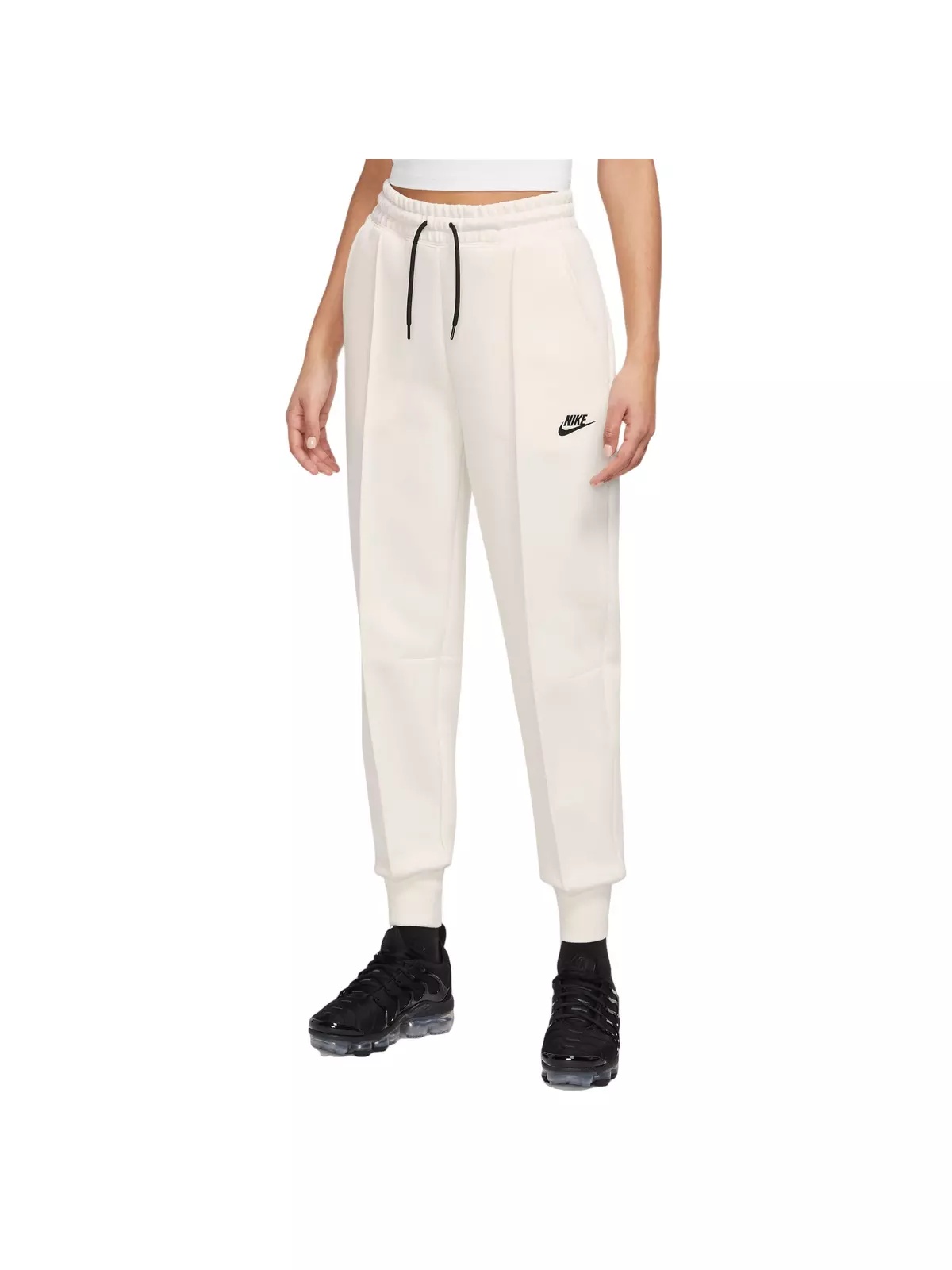 Women's Sportswear Tech Fleece Mid-Rise Joggers-Ivory - 1