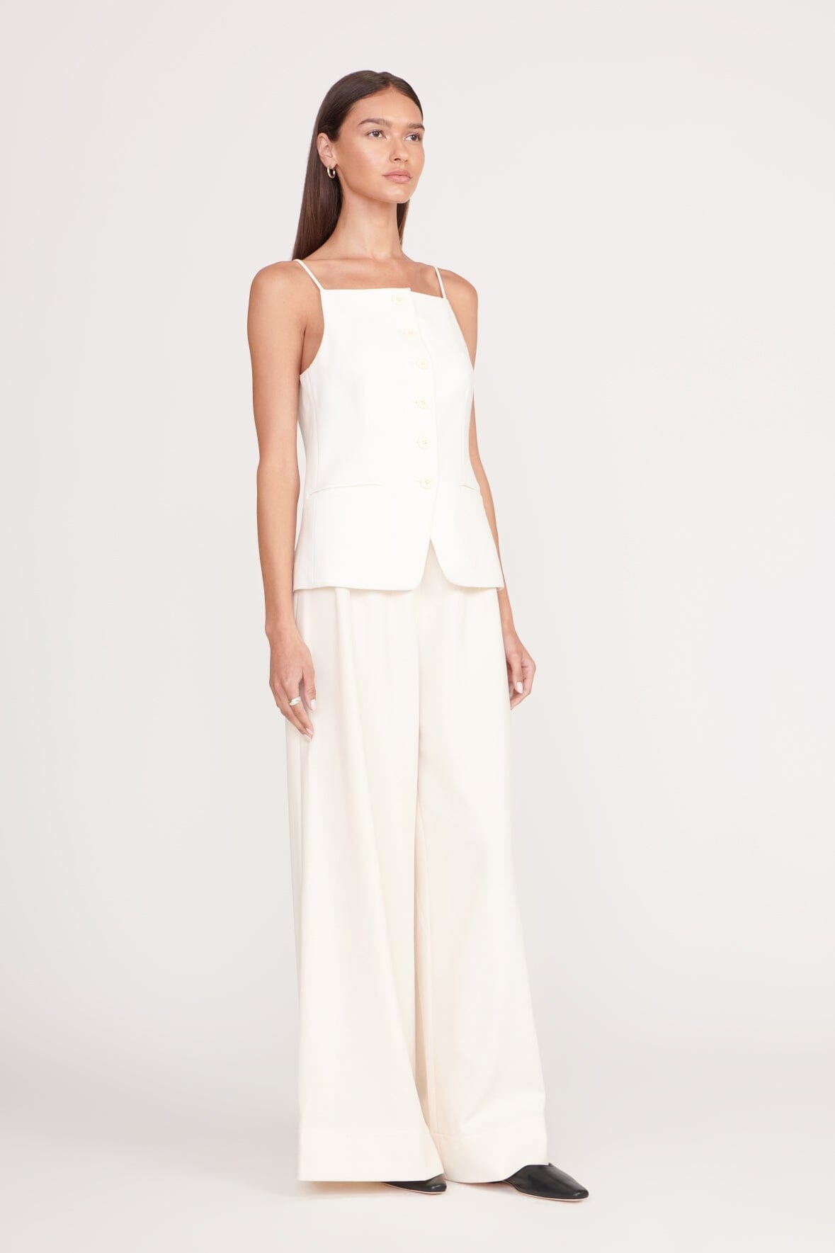 STAUD CALEB PANT ECRU - 4