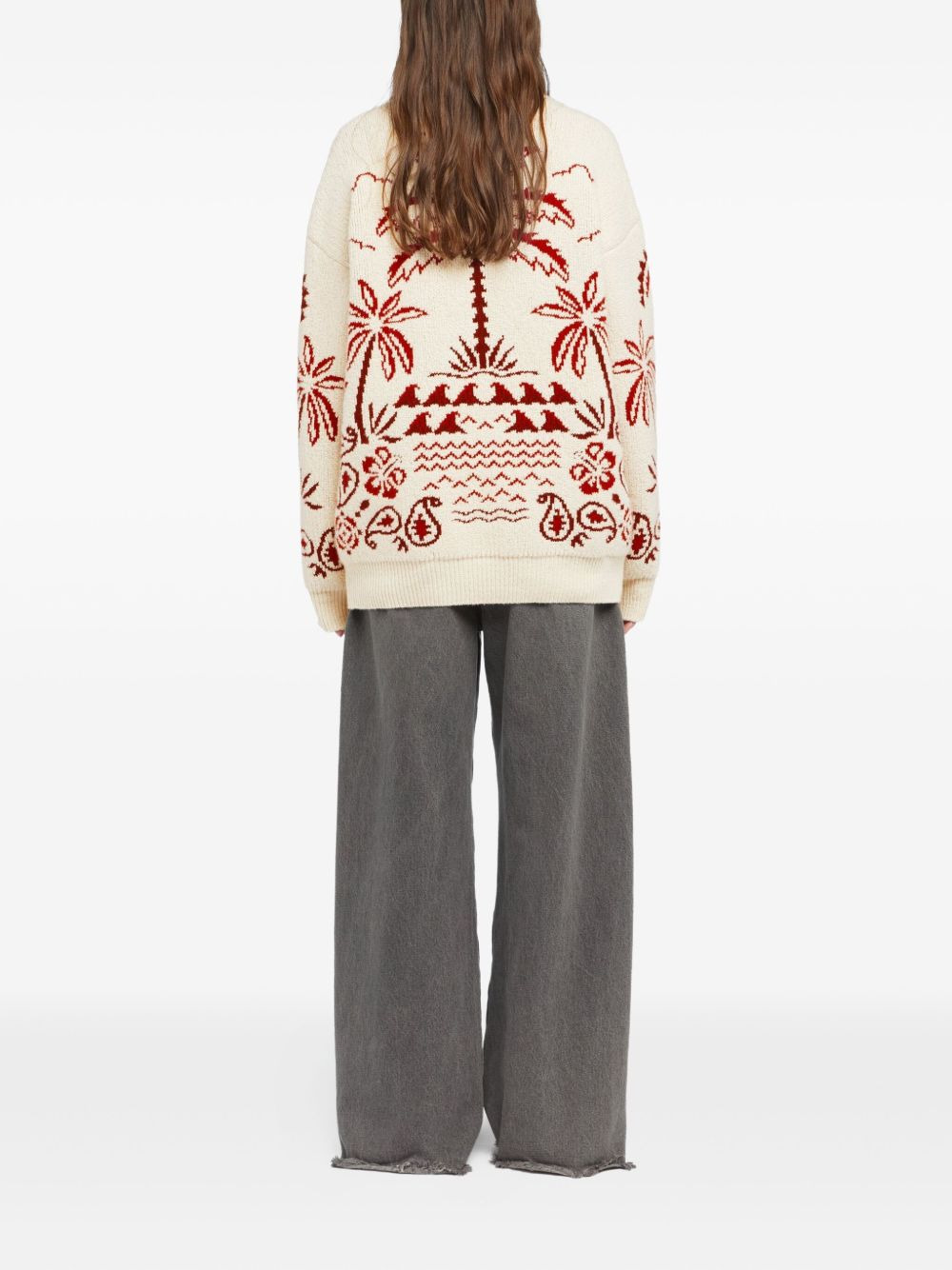 Glimpse Of Eden palm-tree paisley sweater - 4