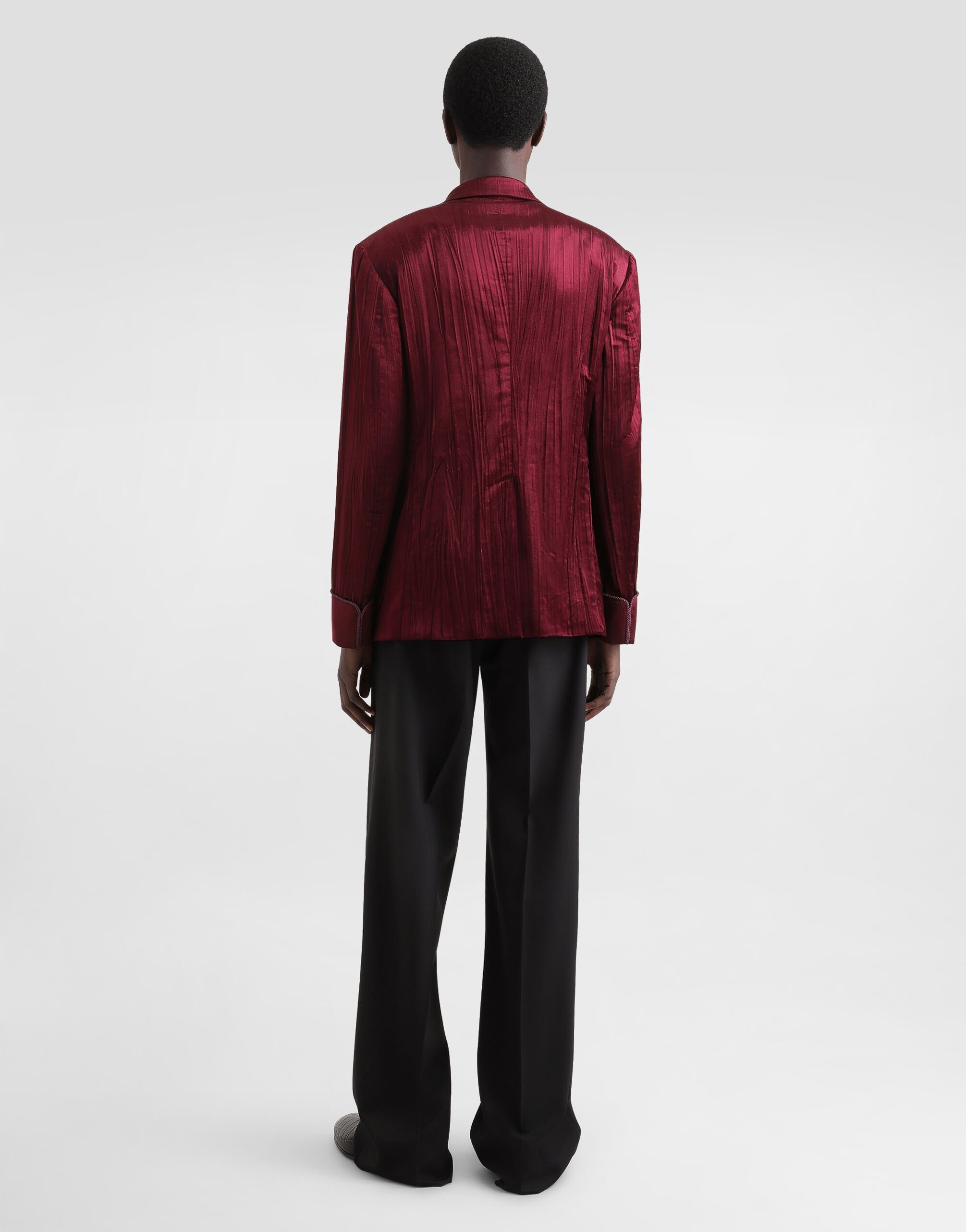 Double-breasted velvet jacket - 3
