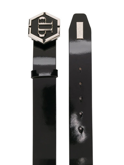 PHILIPP PLEIN logo buckle belt outlook