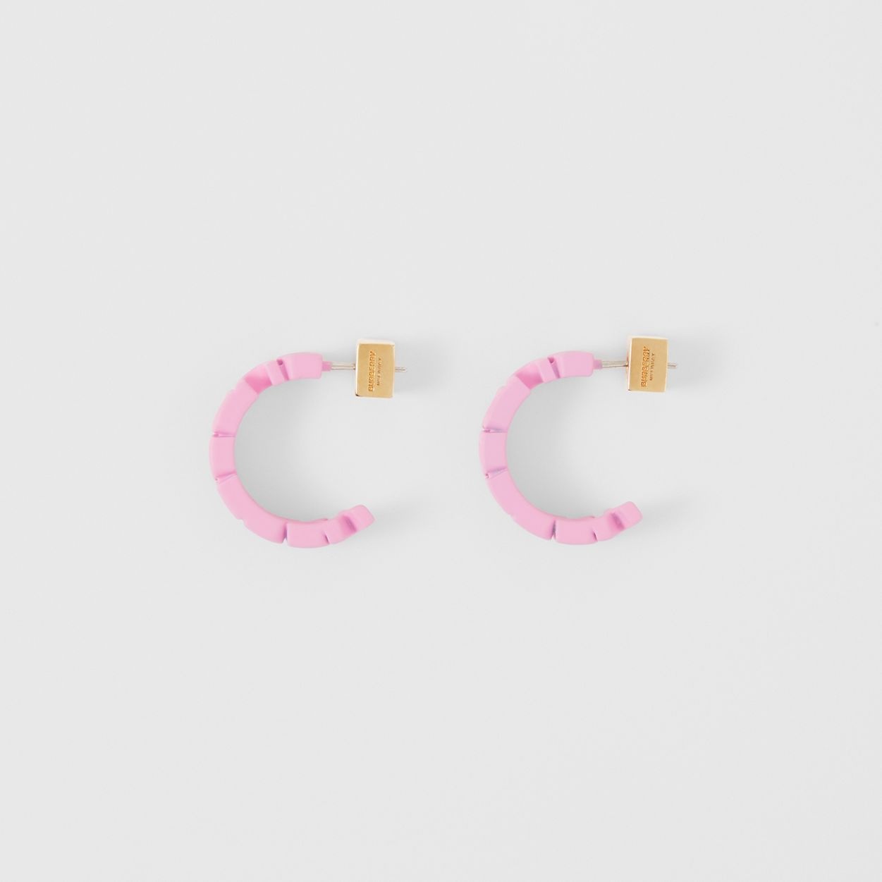 Varnished Logo Hoop Earrings - 4