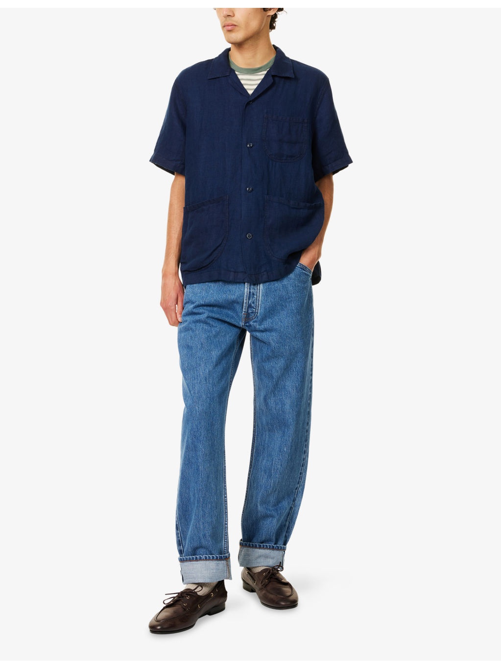 Linen Short-Sleeve Safari Shirt - 2