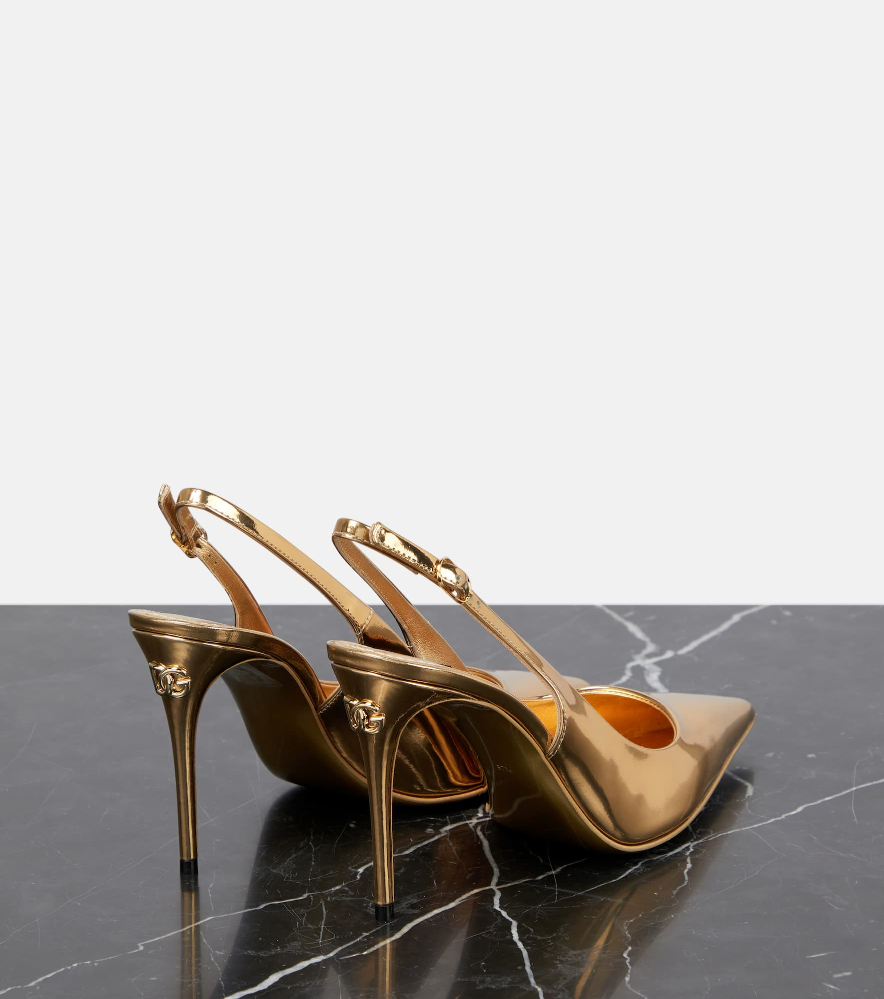 x Kim Lollo leather slingback pumps - 3