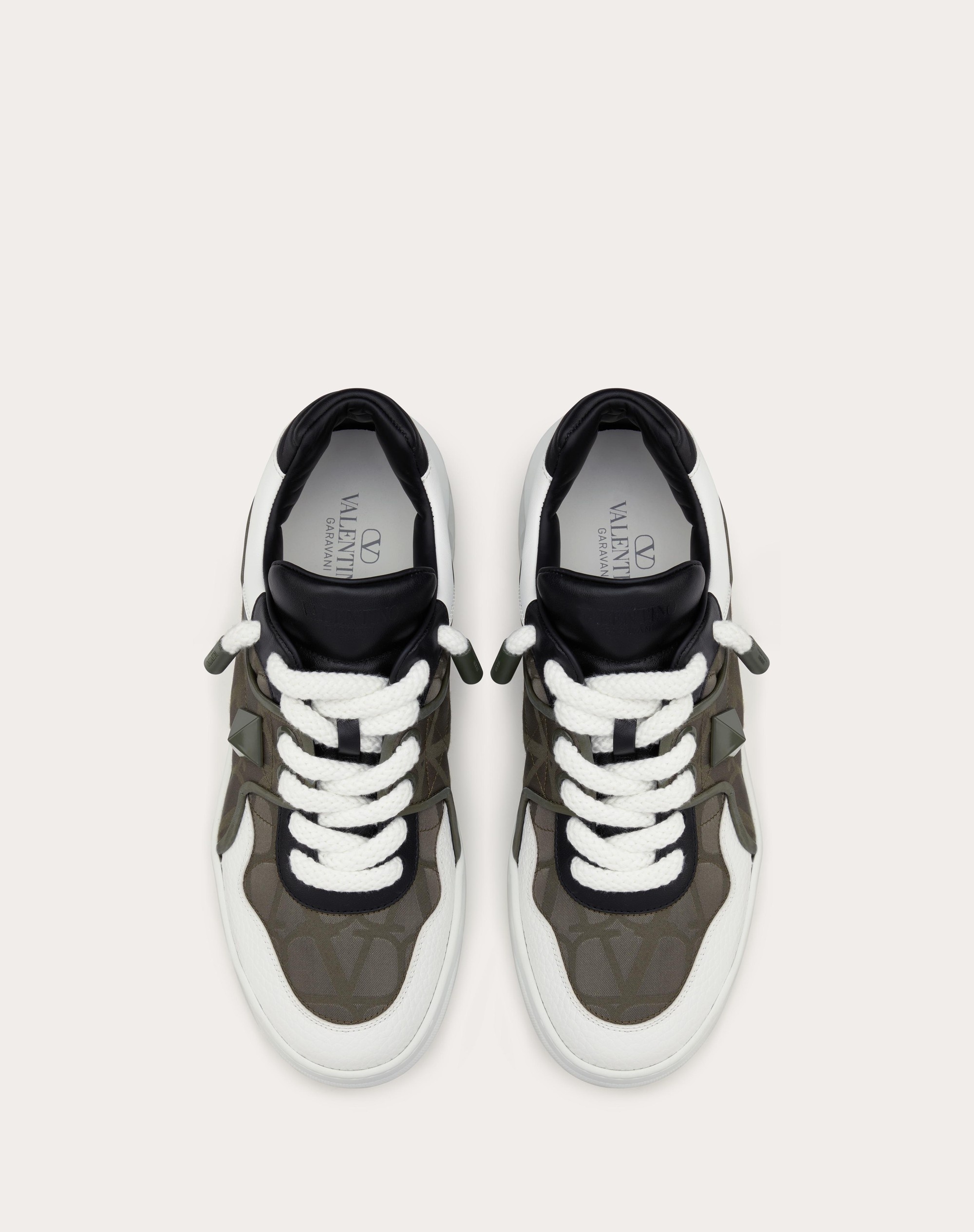 Valentino ONE STUD XL LOW-TOP SNEAKER IN NAPPA LEATHER AND
