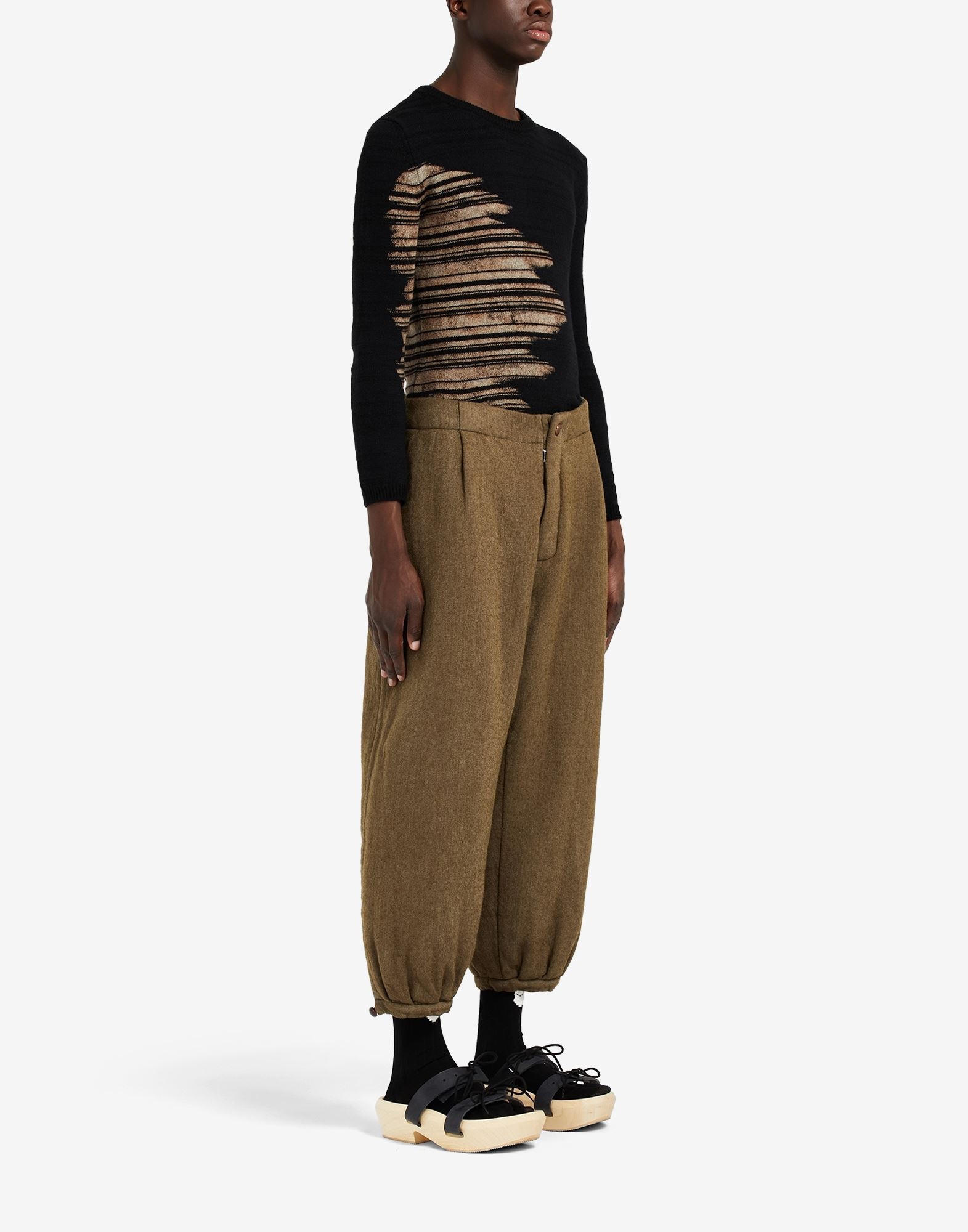 Padded wool trousers - 3