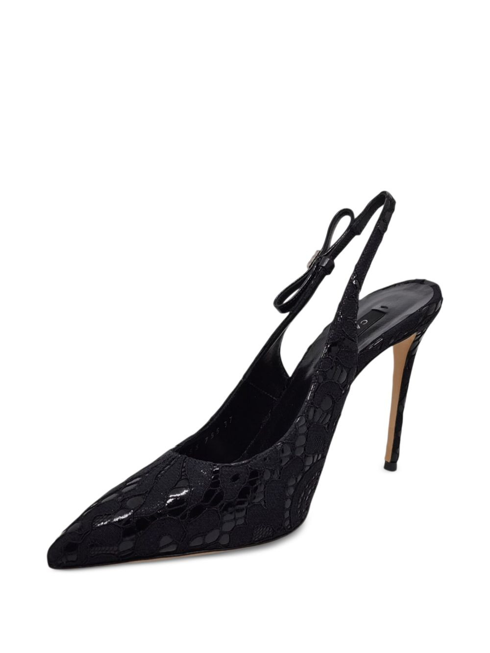 lace slingback pumps - 5