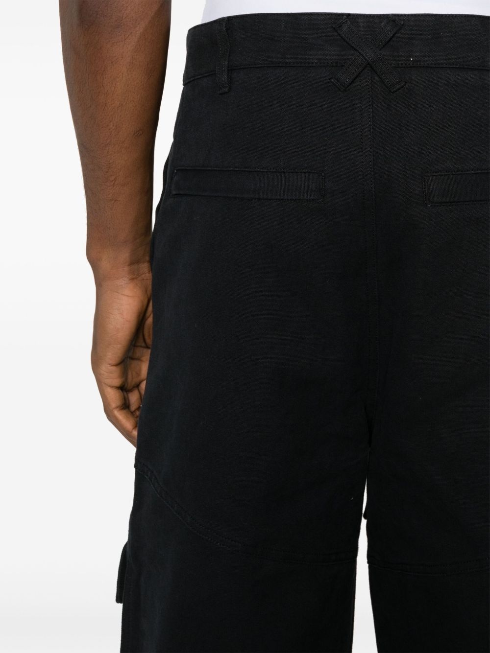 Hard wide-leg cotton cargo trousers - 6