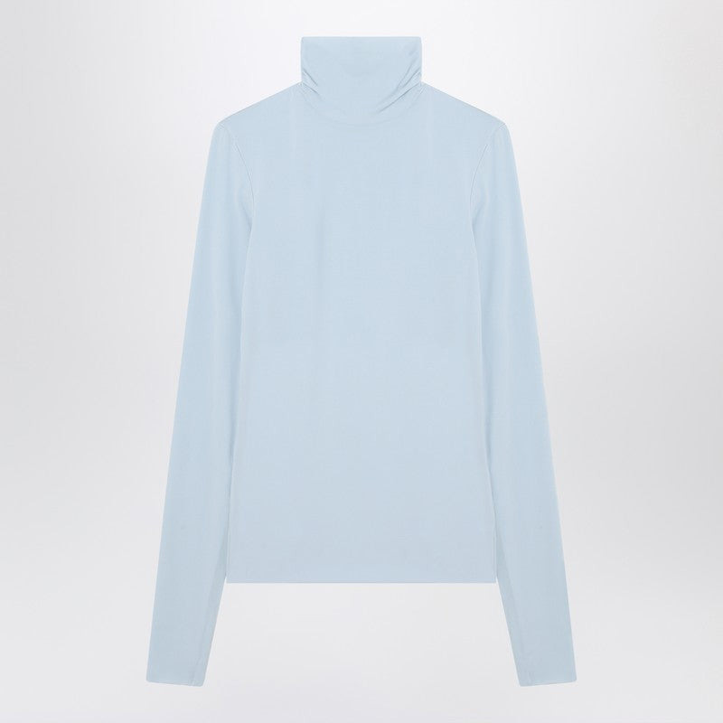 Sportmax Light blue jersey knit turtleneck sweater - 1