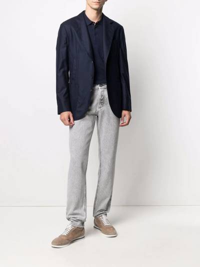 Brunello Cucinelli stonewashed slim-fit trousers outlook