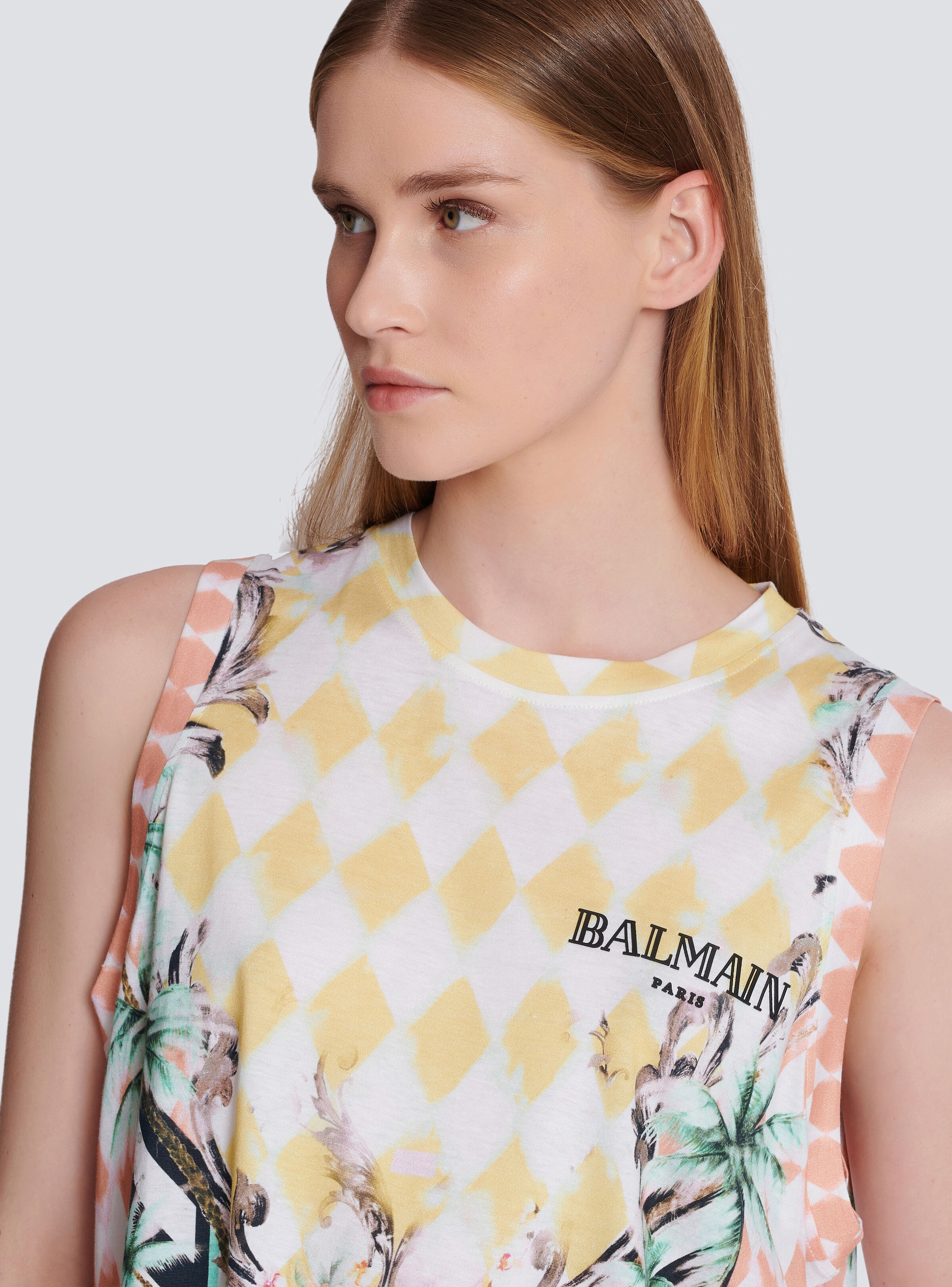 Vintage Balmain tank top with Baroque print - 7