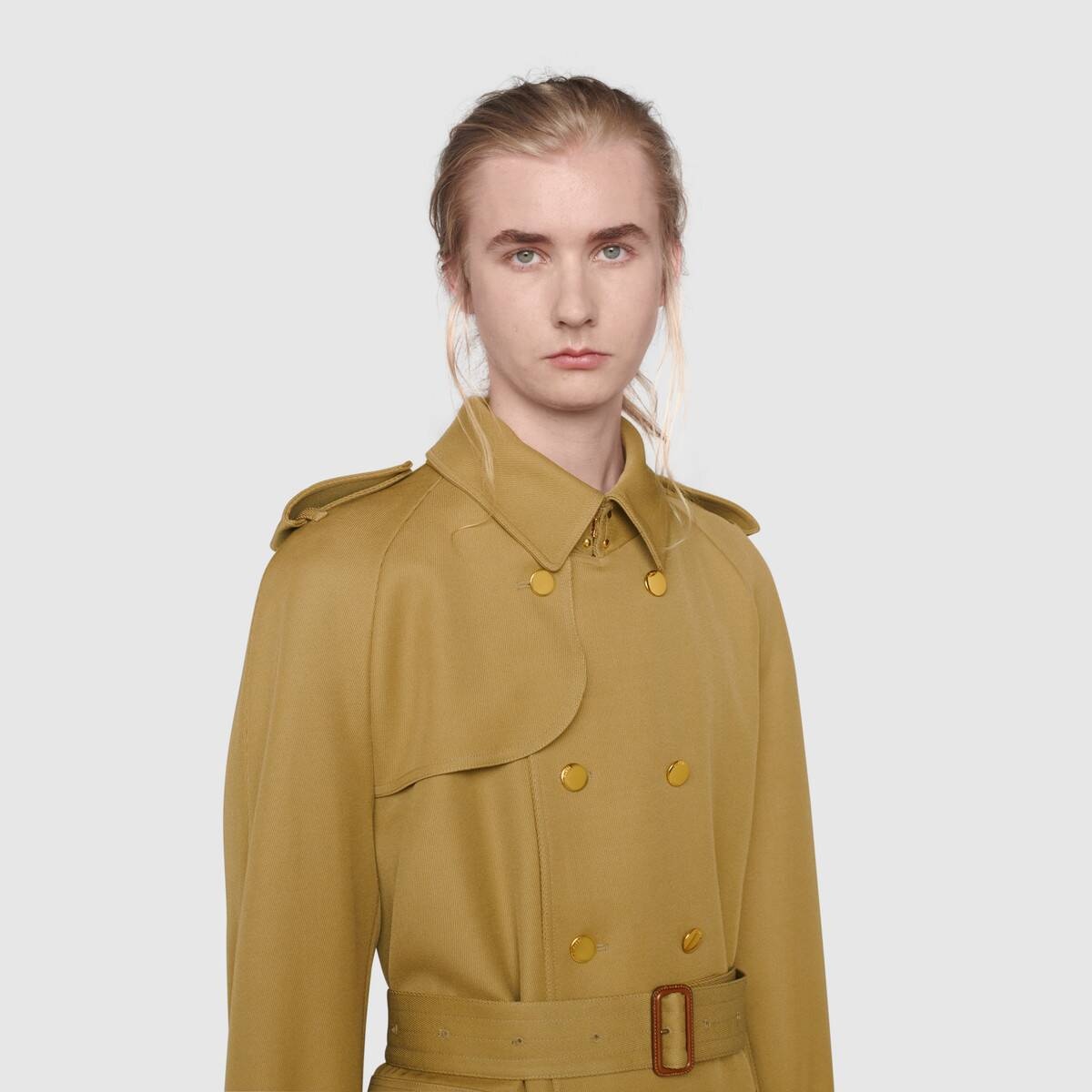 Wool trench coat with Gucci Boutique - 6