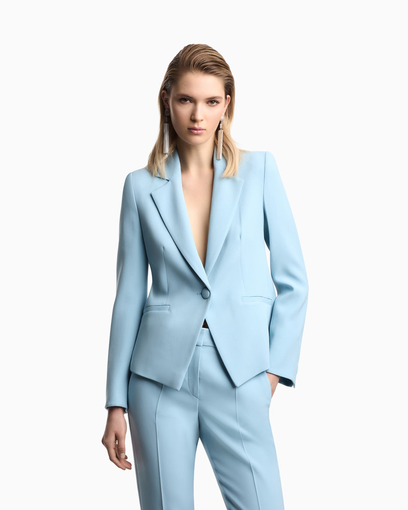 EMPORIO ARMANI CADY CRÊPE JACKET WITH LAPELS outlook