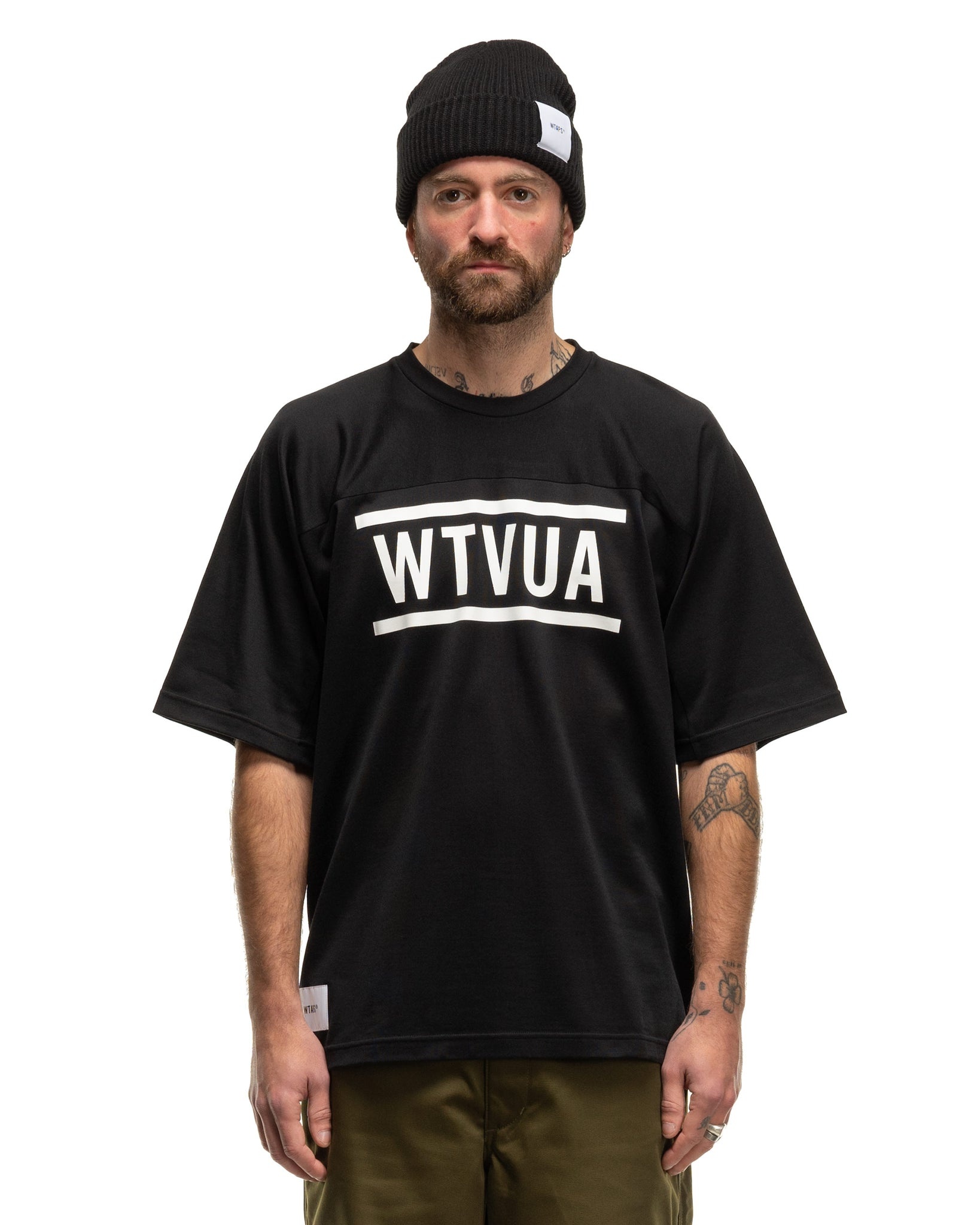 WTAPS QB / SS RACO. Brackets T-Shirt BLACK | REVERSIBLE