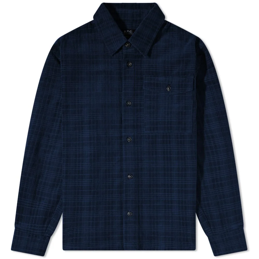 A.P.C. Basile Check Corduroy Overshirt - 1