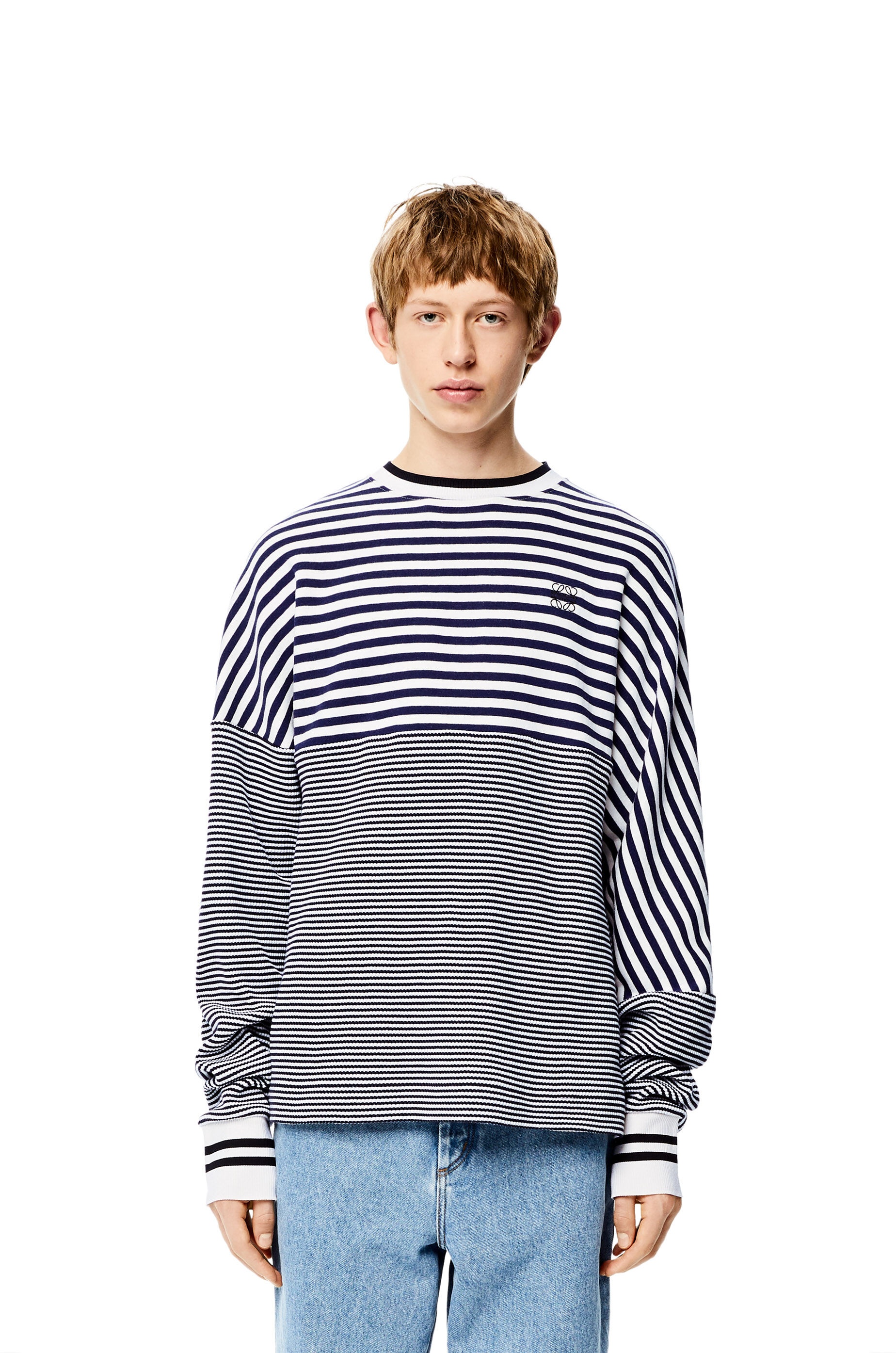 Anagram striped sweatshirt in cotton - 3