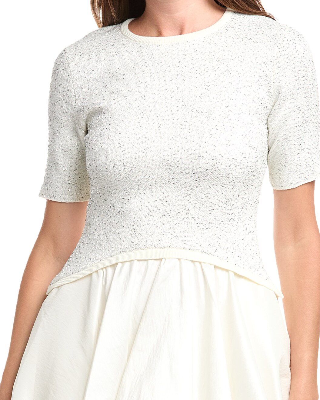 SIMKHAI Kenz Knit Combo Ruffle Mini Dress - 3