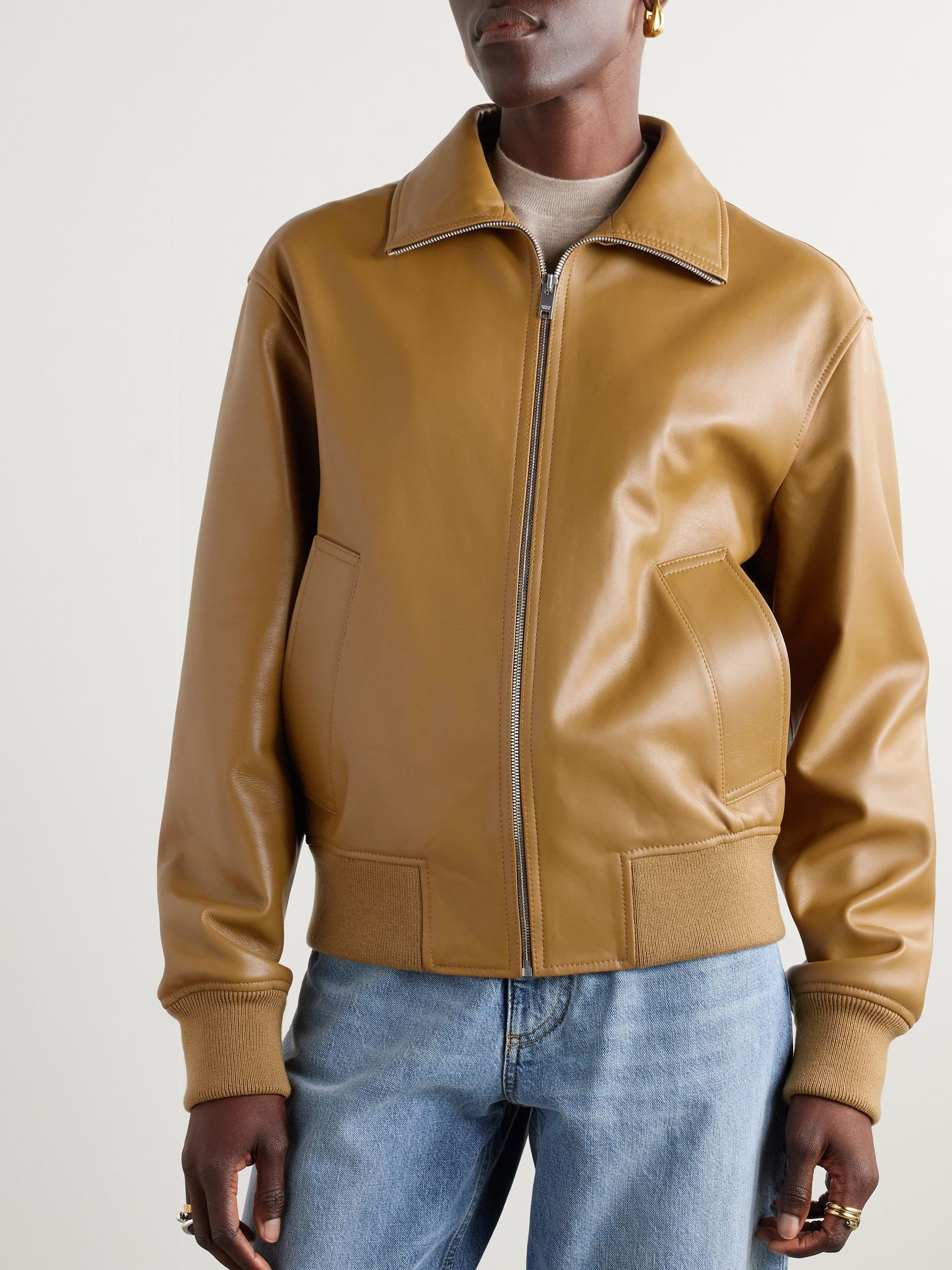 Leather jacket Light brown - 3