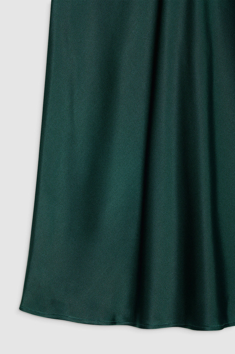 Bar Silk Skirt - Dark Teal 4