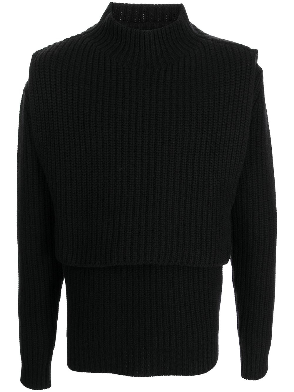 knitted long-sleeve jumper - 1