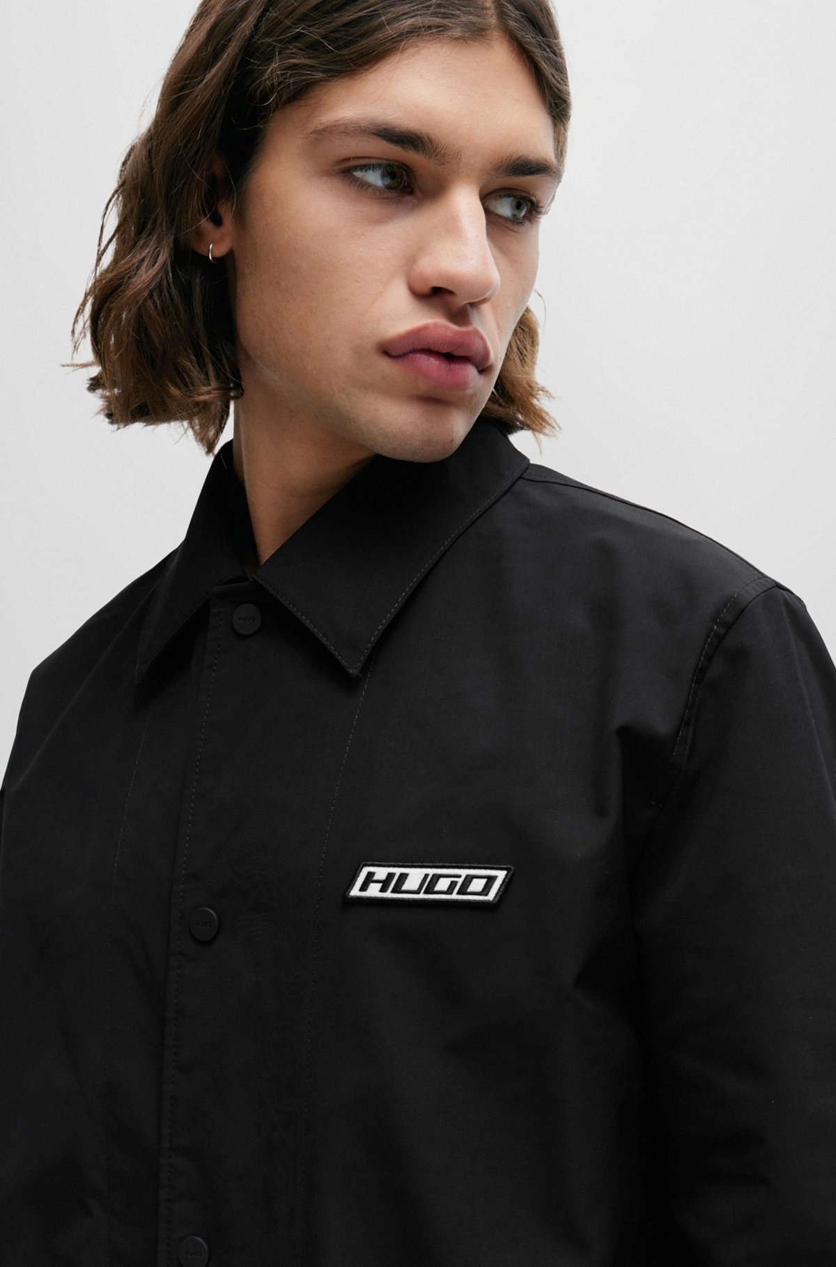 WATER-REPELLENT COACH JACKET WITH LOGO BADGE - 5