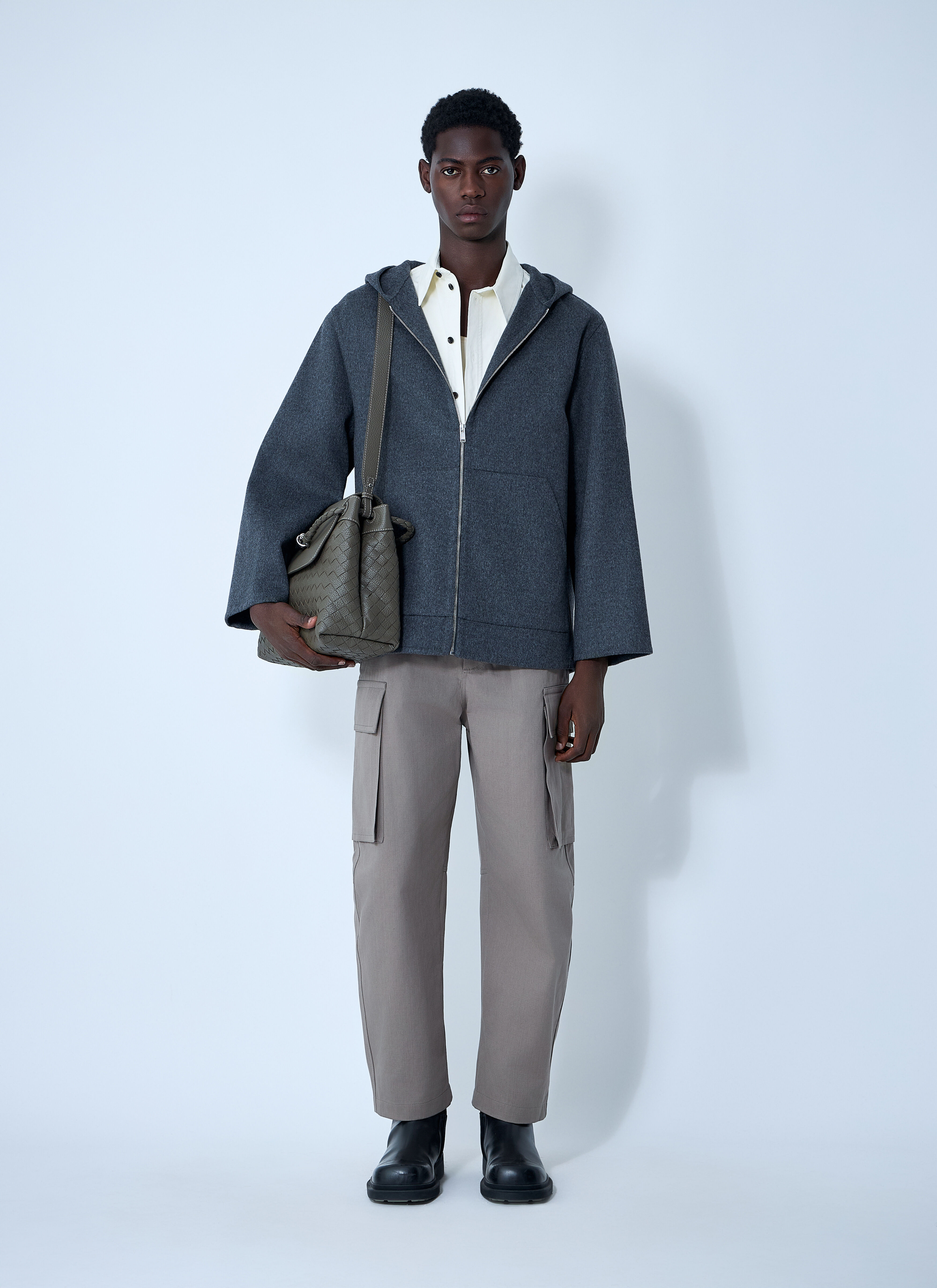 Double Face Wool Hooded Jacket - 2