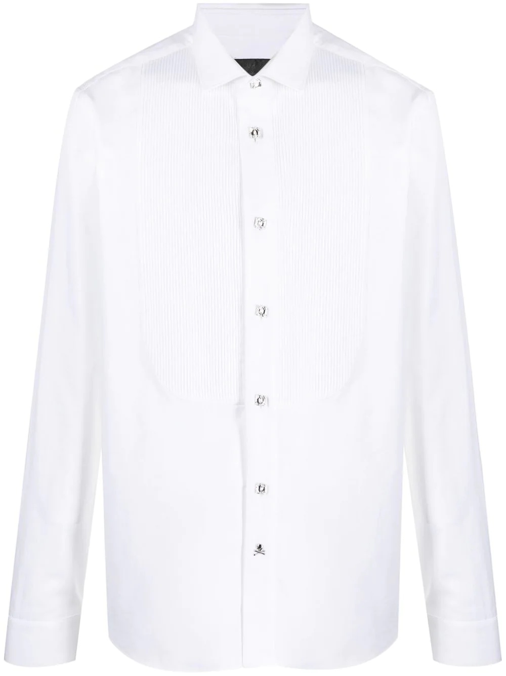 pleated-panel detail shirt - 1