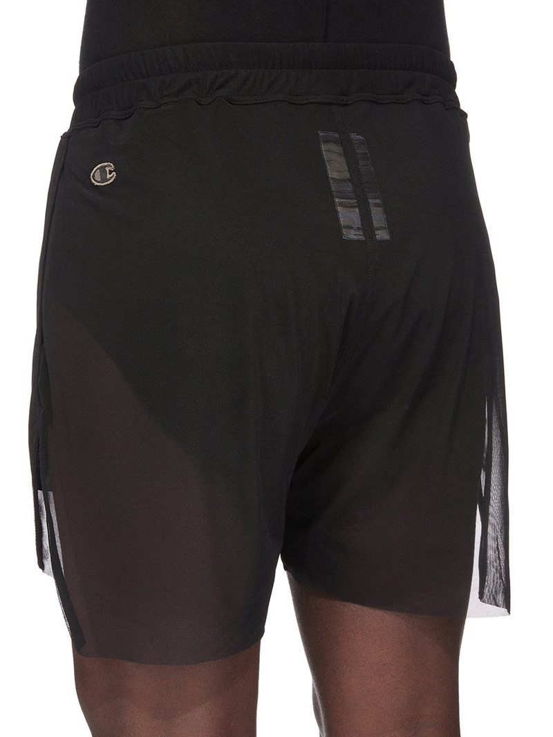 + Champion Dolphin Straight-Leg Logo-Embroidered Mesh Shorts 5