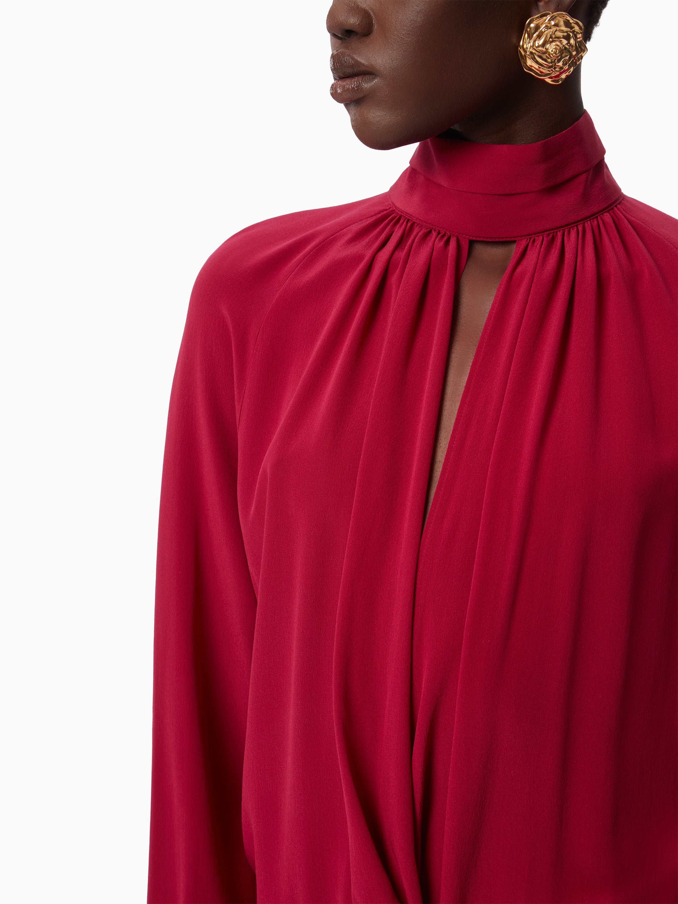 HIGH NECK MIDI DRESS - 3